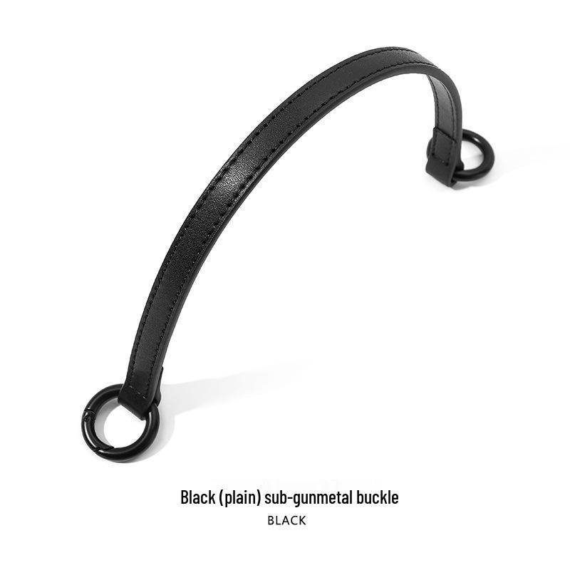 B-54 Black Leather Shoulder Strap with Spring Ring for DIY