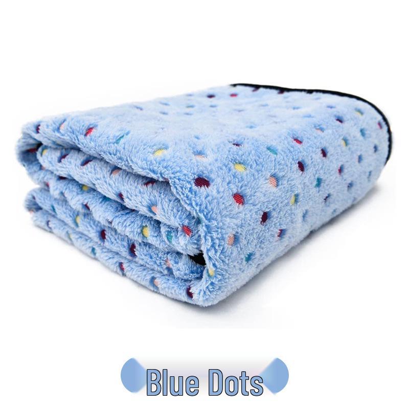 Coral Fleece Flannel Pet Blanket - Cozy Mat for Dogs & Cats