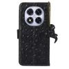 For Xiaomi Redmi Note 14 Pro+ 5G/14 Pro 5G/Poco X7 5G Case RFID Blocking Genuine Cow Leather Phone Case Ostrich Texture