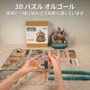 Tonecheer Music 3D Wooden DIY Music Assembly Rotating Music Box with Clockwork and Wood Birthday Gift for Girls and Adults Box, Puzzle, Box, Required,