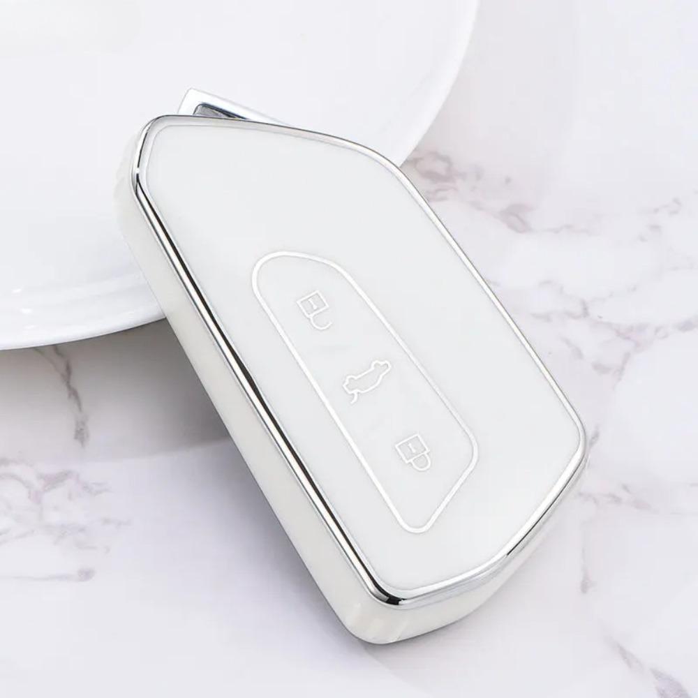 

Модний ТПУ Чохол-накладка для автомобільного пульта ключа для VW Volkswagen Golf 8 2020 Skoda Octavia A8 2021 SEAT Leon MK4 Аксесуари срібні білого кольору