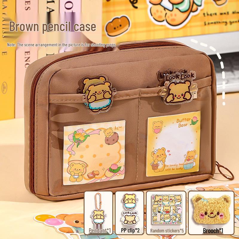 Creamy Bear Large Capacity Pencil Case for Students - 2026 New Style