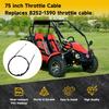 HIAORS 75 Inch Go Kart Throttle Cable Kit Compatible With Predator 212Cc 196Cc VM22 VM24 GX160 GX200 6.5Hp 5.5Hp Engine Manco ASW American Sportworks