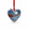 Custom Christmas Crystal Ornament Heart Shaped Hanging Glass Pendant Personalized Holiday Keepsake Gift