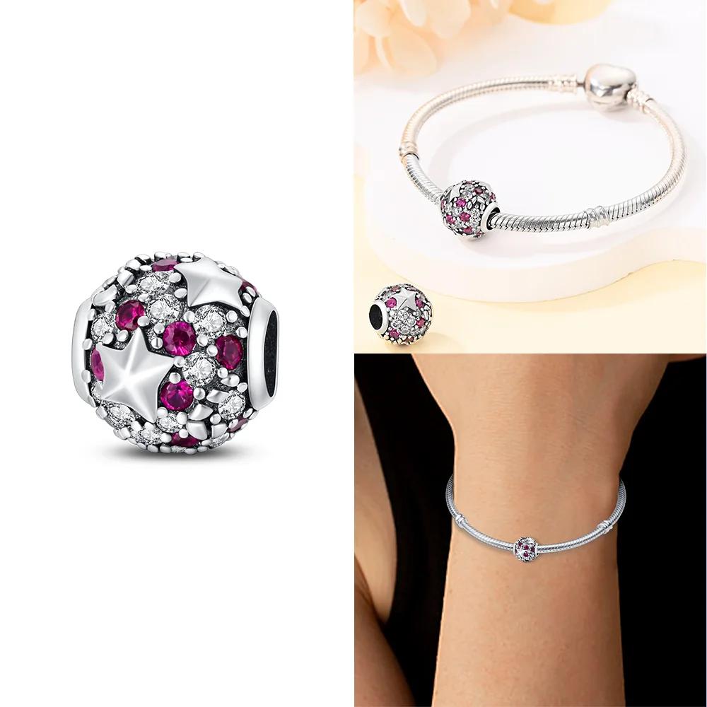 Original Charms Copper Red Santa Claus White Snowman Snowflakes Gift Boots Beads Fit Bracelet Jewelry Women Diy