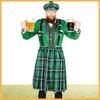 Patrick's Day Bartender Costume Irish Festival Outfits for Adult with Hat Skirt Men Brace Suspenders Stocking for Men