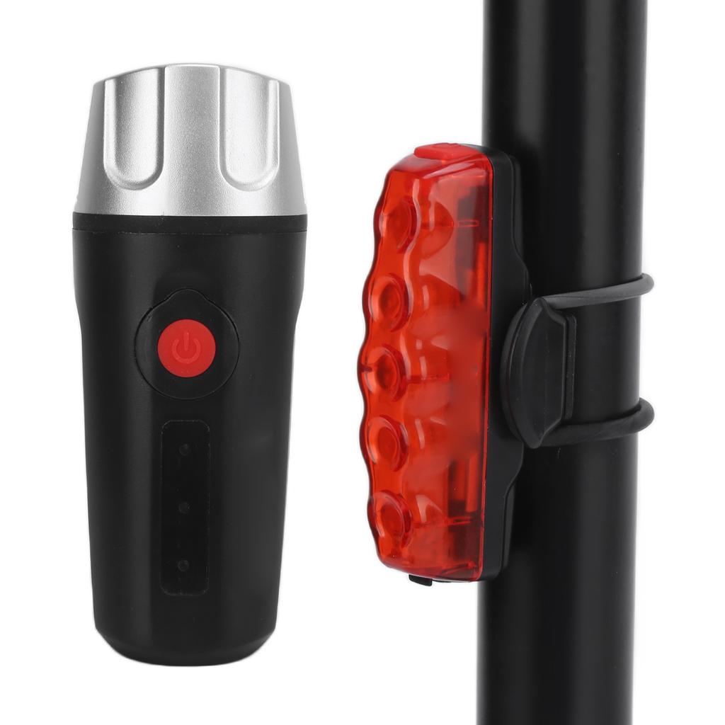 Ultra Bright Bike Light Set USB Rechargeable Bicycle Front Headlight and Back Taillight for Road Mountain Cycling