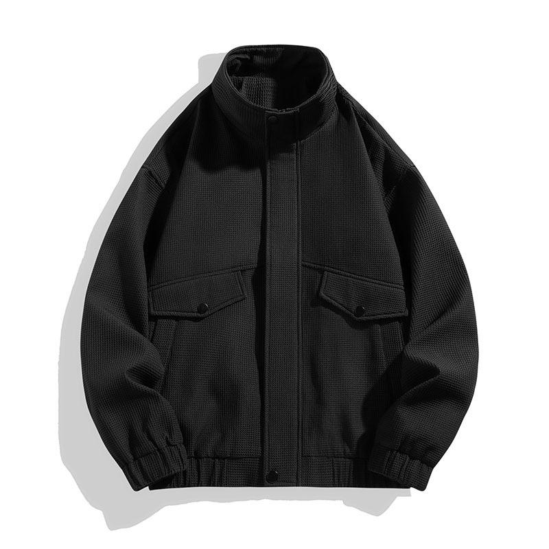 

Модная высококачественная куртка с воротником-стойкой для мужчин на осень, модная повседневная рабочая одежда, красивая универсальная куртка с воротником-стойкой в корейском стиле 3XL