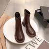 Real Soft Leather Martin Boots Women's Spring and Autumn 2025 New British Fashion Ins Single Boots Thick-soled Thin Boots Short Boots