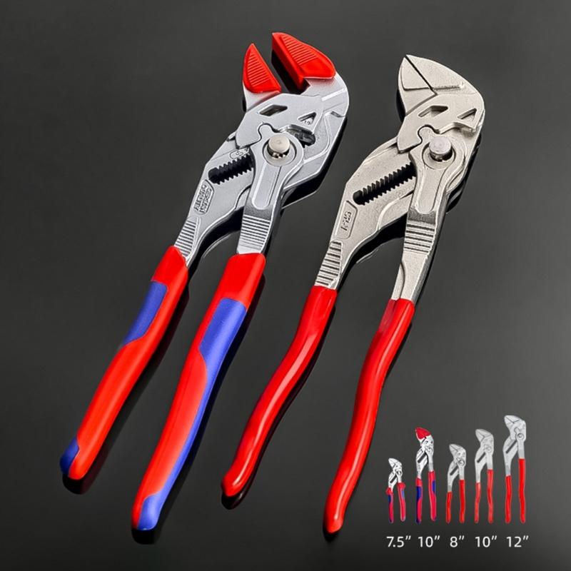 Quick Adjust Water Pump Pliers with Not  Slip Plastic Dipped Handle Manual Plier Tool for Home Plumbing & Auto Repair
