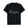 Line Dance Heartbeat ECG Pulse T Shirt Vintage Washed Soft Comfortable Breathable Fashion Top For Everyday Wear