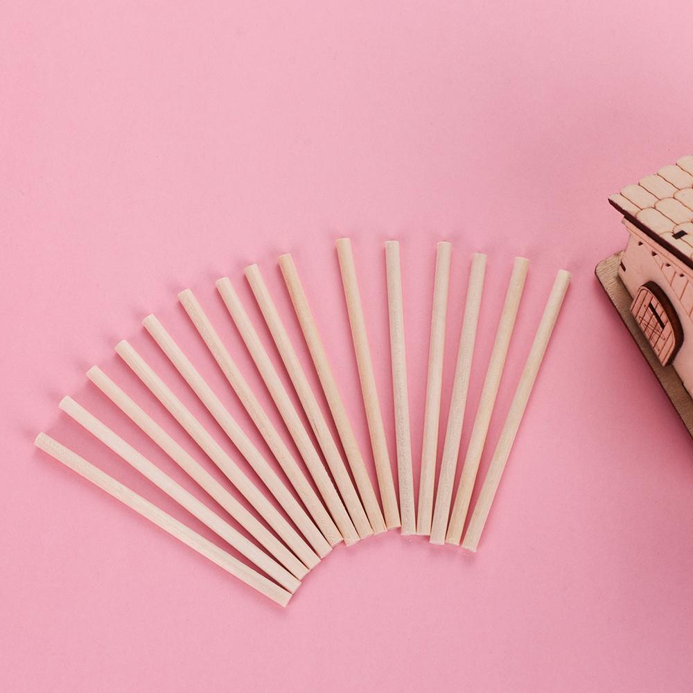 10/50 Peças Varetas de Madeira Redondas de Pinho Varetas de Contagem Brinquedos Educativos Cavilha Durável Para Construção de Modelo Marcenaria Artesanato DIY Ferramentas