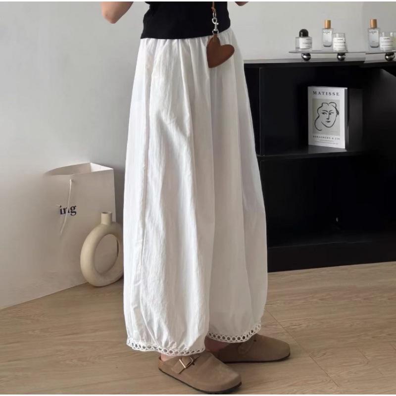 Women s Dark Blue Japanese Lantern Wide-Leg Cropped Pants - Slimming Summer Petite Fit M темно-синий