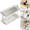 2 Layer Bathroom Countertop Organizer Multifunctional Rack ,Durable Desktop Cosmetic Storage Shelf