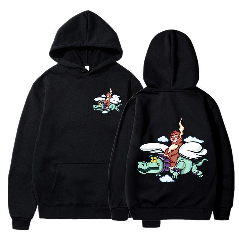 Men's Women's Loose Warm Hoodies Crocodile Mount Animal Prints Comfortable Casual Sweatshirts