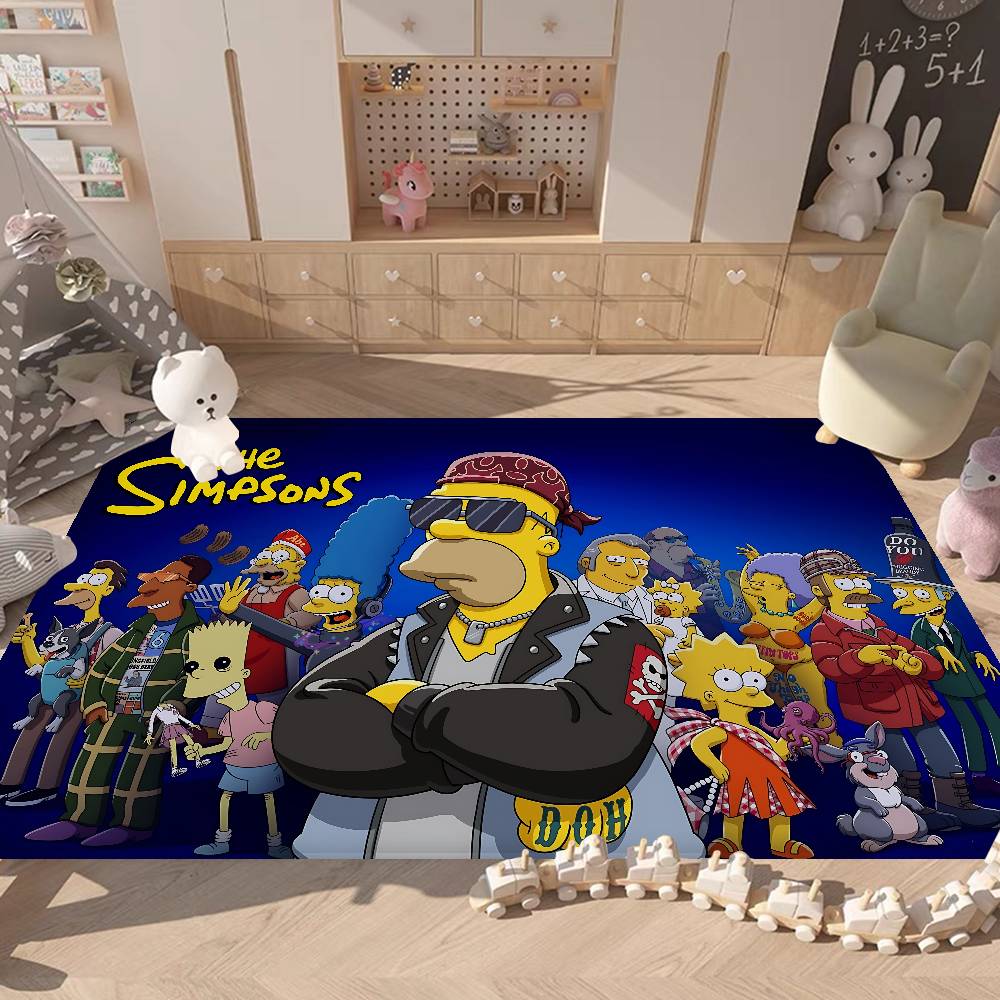 Cartoon The S-Simpsons Floor Mat Rectangle Anti-slip Home Soft Badmat Front Door Indoor Outdoor Mat Welcome Doormat