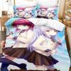 3D Принт Аниме Angel Beats Постельный Комплект Пододеяльник Комплект Постельного Белья Покрывало Наволочка Одеяло Размер Кинг Квин Мальчики Взрослые Постельные Принадлежности