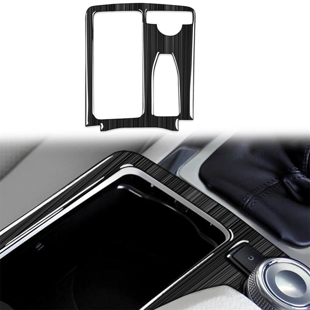 Carbon Fiber Console Cup Holder Panel Cover For Mercedes C-Class W204 2007-2013
