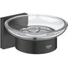 Soap Dish Start Cube Black Transparent 410962430