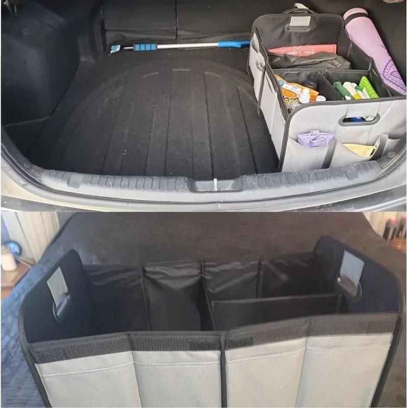 Foldable Car Trunk Organizer, Large Capacity Multi-Compartment Storage Box for SUV & Auto Accessories