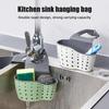Kitchen Sink Shelf Soap Sponge Drain Rack Strong Load-Bearing Double-Layer Design Easy To Install Hanging Basket Sink Caddy