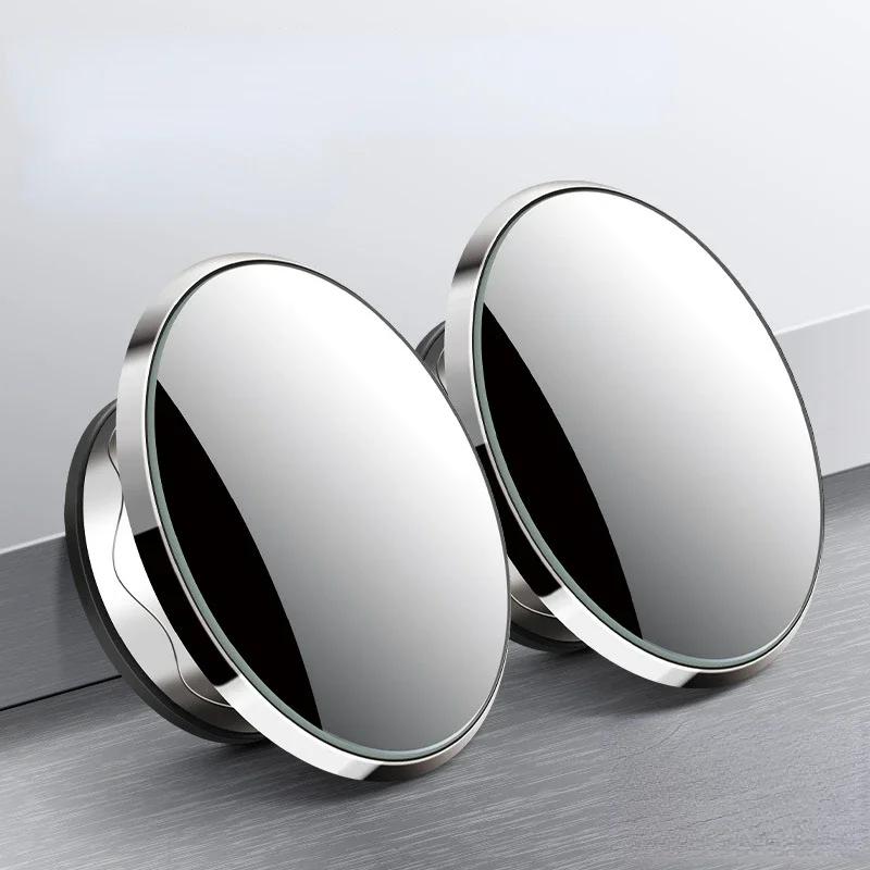 Car Blind Spot Rear View Mirror Wide Angle 360 Degree Adjustable Small Round Mirrors Reverse Auxiliary Rearview Convex Mirror