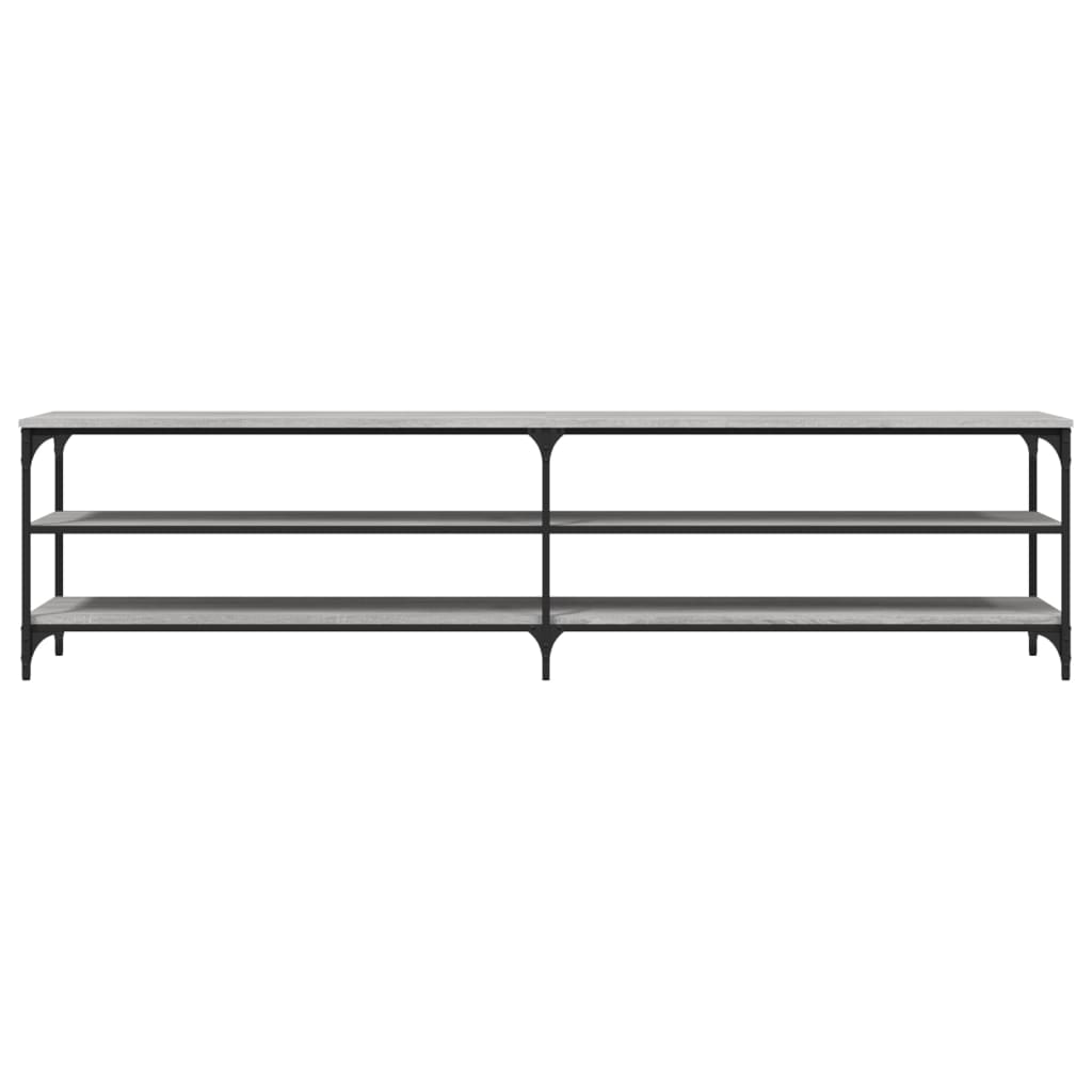 TV Cabinet Gray Sonoma 200x30x50 cm Particleboard and Metal
