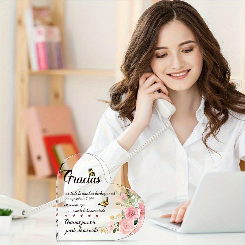 1 piece, acrylic decoration, acrylic heart-shaped souvenir, home office desk decoration paperweight souvenir.