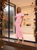 2026 Summer Elegance: High-End Slit Dress with Hip-Hugging Skirt