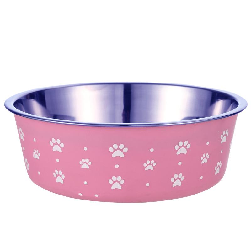 Durable Anti-Tip Stainless Steel Double-Layer Dog Bowl