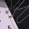 Female Niche Collarbone Chain Three-Layer Bear Star Tassels Necklace Student Simple Temperament Cold Wind Necklace