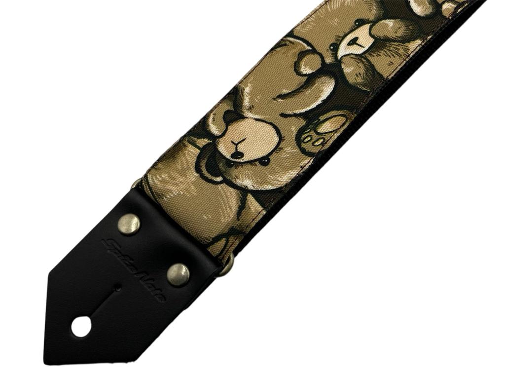 Spice Note Guitar Printing Fabric Made in Length Teddy Strap, Series, Japan, 820mm-1450mm, ver.2.0 (ES-PP50NTB/BRN)