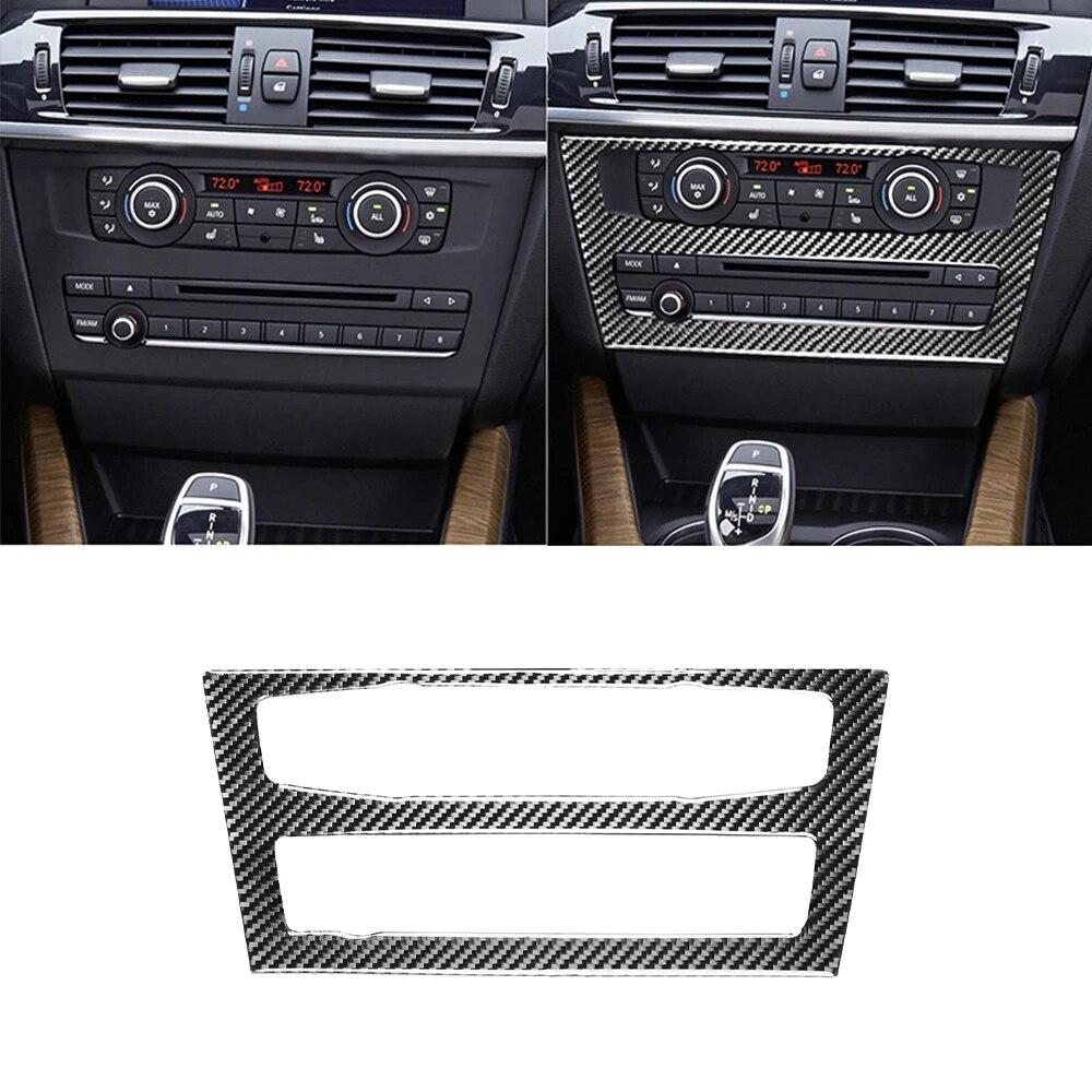 Carbon Fiber Car Central Control CD Panel Decorative Stickers Auto Interior Modified Accessories For BMW X3 F25 X4 F26 2011-17