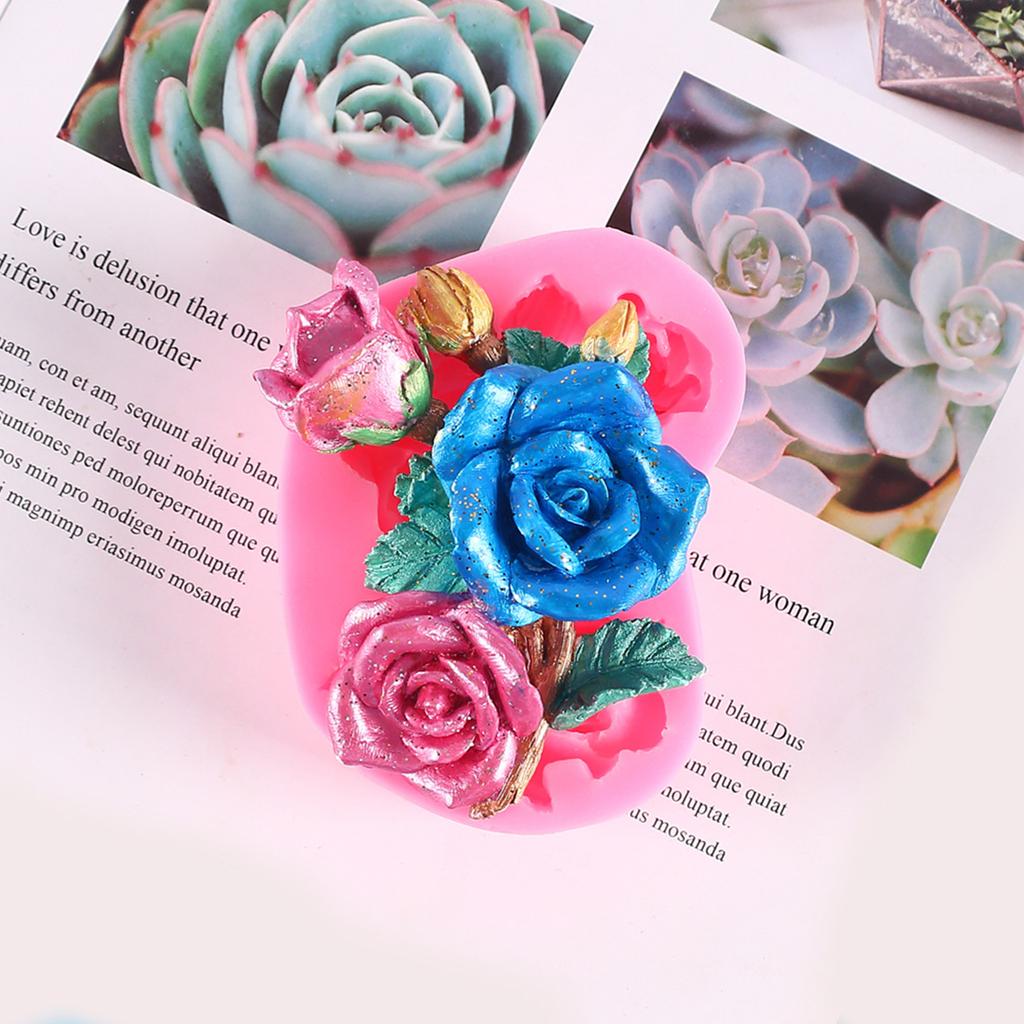 3D Flowers Shaped Fondant Chocolate Mould Cake-Topper Decorating Tools for Creative Baking Silicone Mold Easy To Clean