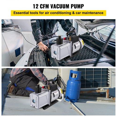 VEVOR Vacuum Pump Single Stage 340 L/min(12CFM) Inlet port 1/4