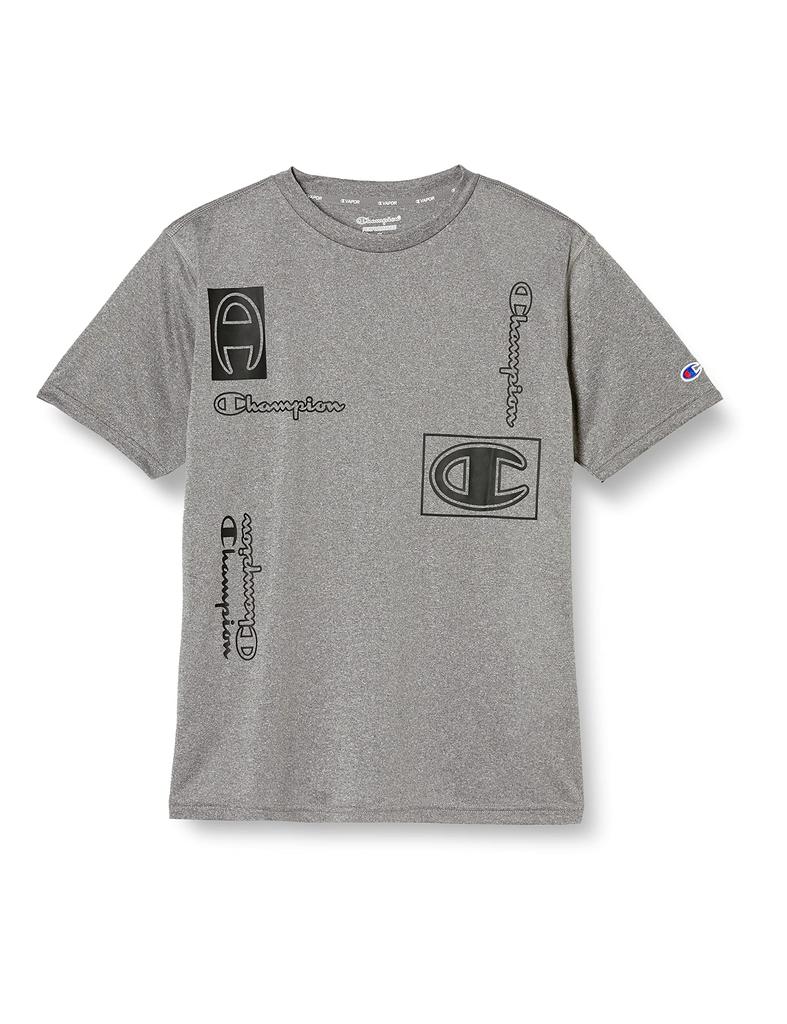 Champion Short Sleeve Crew Quick Antibacterial and Odor UV Graphic Logo Sport Medium Men's T-Shirt, Neck, Drying, Resistant, Protection, Print,
