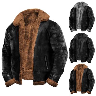 Men's Solid Color Zipper Button Pocket Work Jacket Men's Casual Long Coat