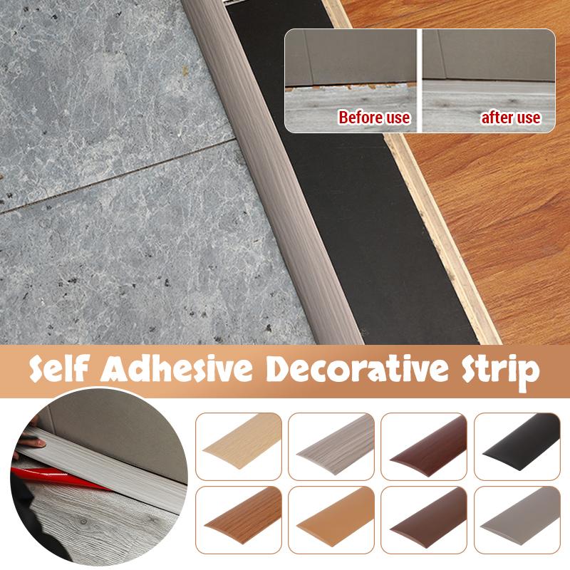 2 Pcs PVC Self-adhesive Floor Edge Protection Floor Transition Strips Threshold Strips Decorative Strips Carpet Floor Seam
