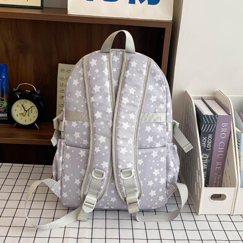 Korean Version Ins New High-value, Fresh, Sweet and Cute Star Bar Pain Bag, Light Backpack for Junior High School Students