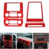 Red Center Console Navigation Emergency Llight Switch Trim For Ford F150 2015-20