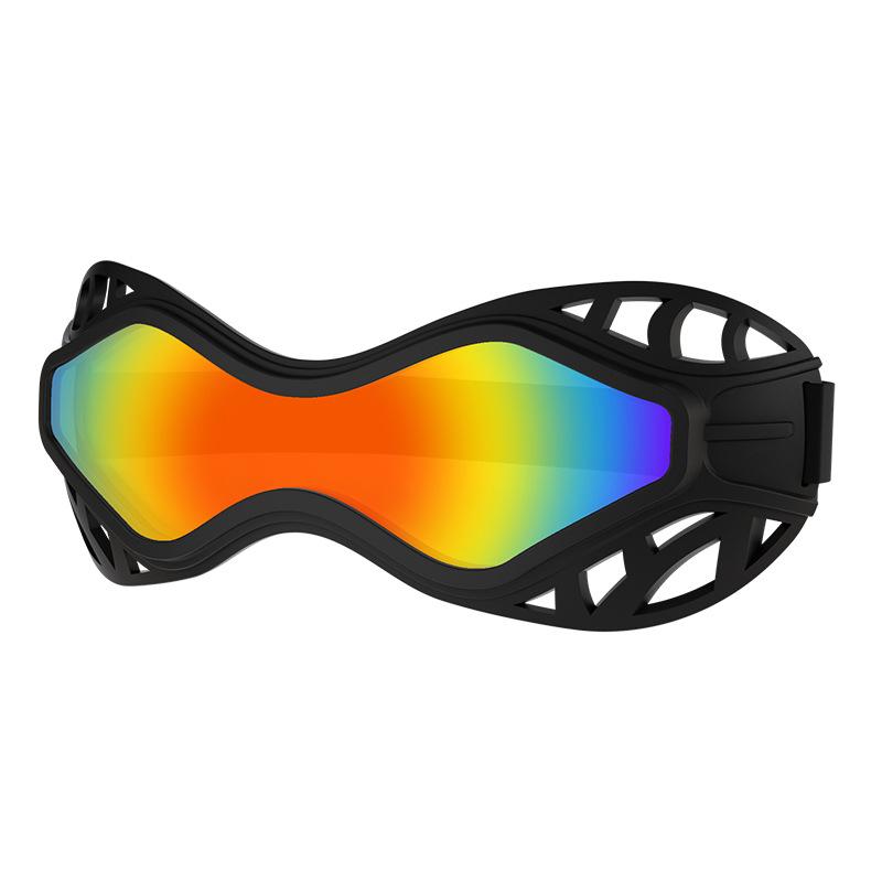 

Motorcycle goggles, off-road outdoor skydiving windproof goggles, cycling goggles, wind and sand protection UV Sunglasses, Equestrian Goggles Black Frame Red Film