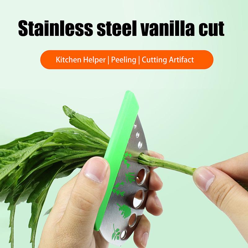 9 Hole Herb Peeler Tool, Stainless Steel Herb Peeler , Multi-Purpose Kale, Rosemary Peeler With Cutting Edge, Kitchen Gadgets