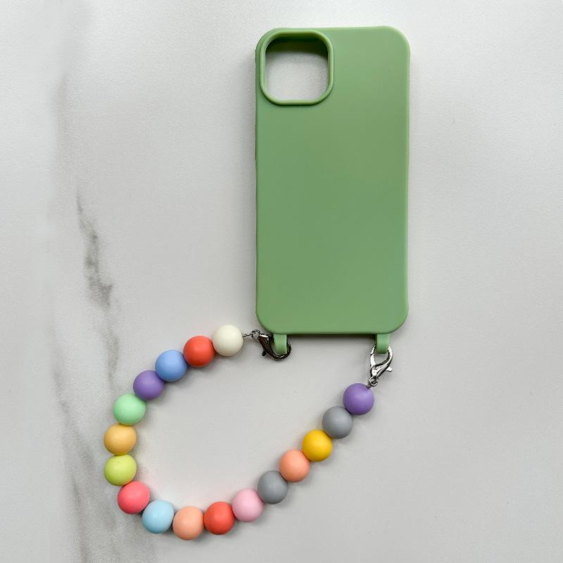 Colorful Anti-Lost Rope Phone Case for iPhone 11/12/13/14 Pro Max, Perfect for Women. Features Chain Design and Hand Strap.