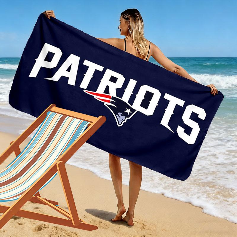 Patriots Print Beach Towel, Large Soft Quick Dry Towel for Beach Camping Swimming