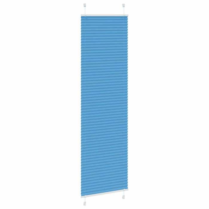 VidaXL Store Pleated Blue 55x200 Cm Fabric Width 54.4 Cm Polyester, Window Pleated Blind, Accordion Blind, Blind 4015202