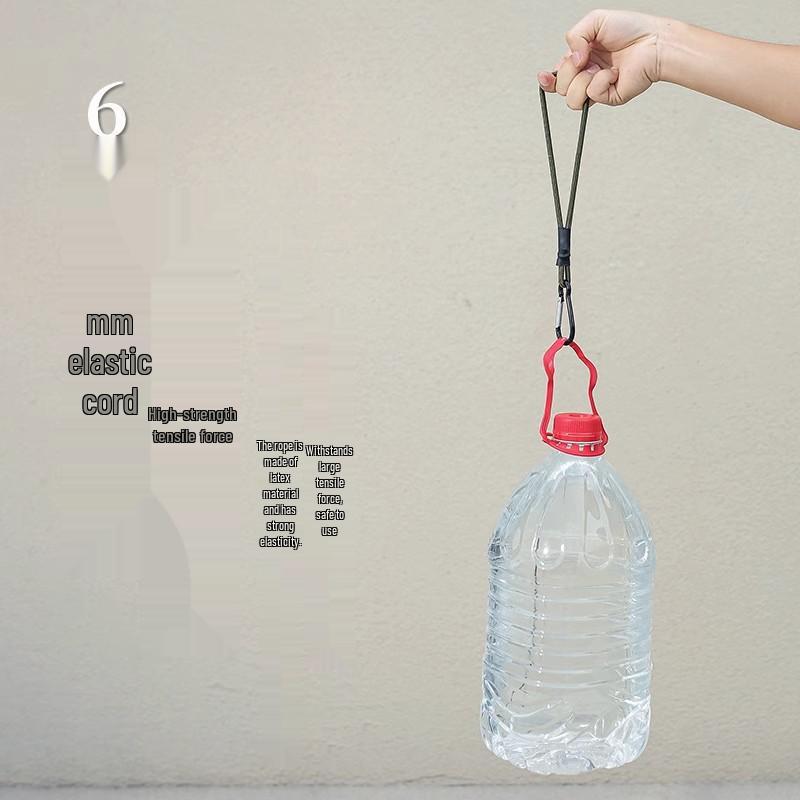Portable High-Strength Elastic Rope with Multi-functional Camping Hook