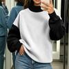 Women's Color Block Pullover Hoodie Casual Long Sleeve Fall Winter Sweatshirt