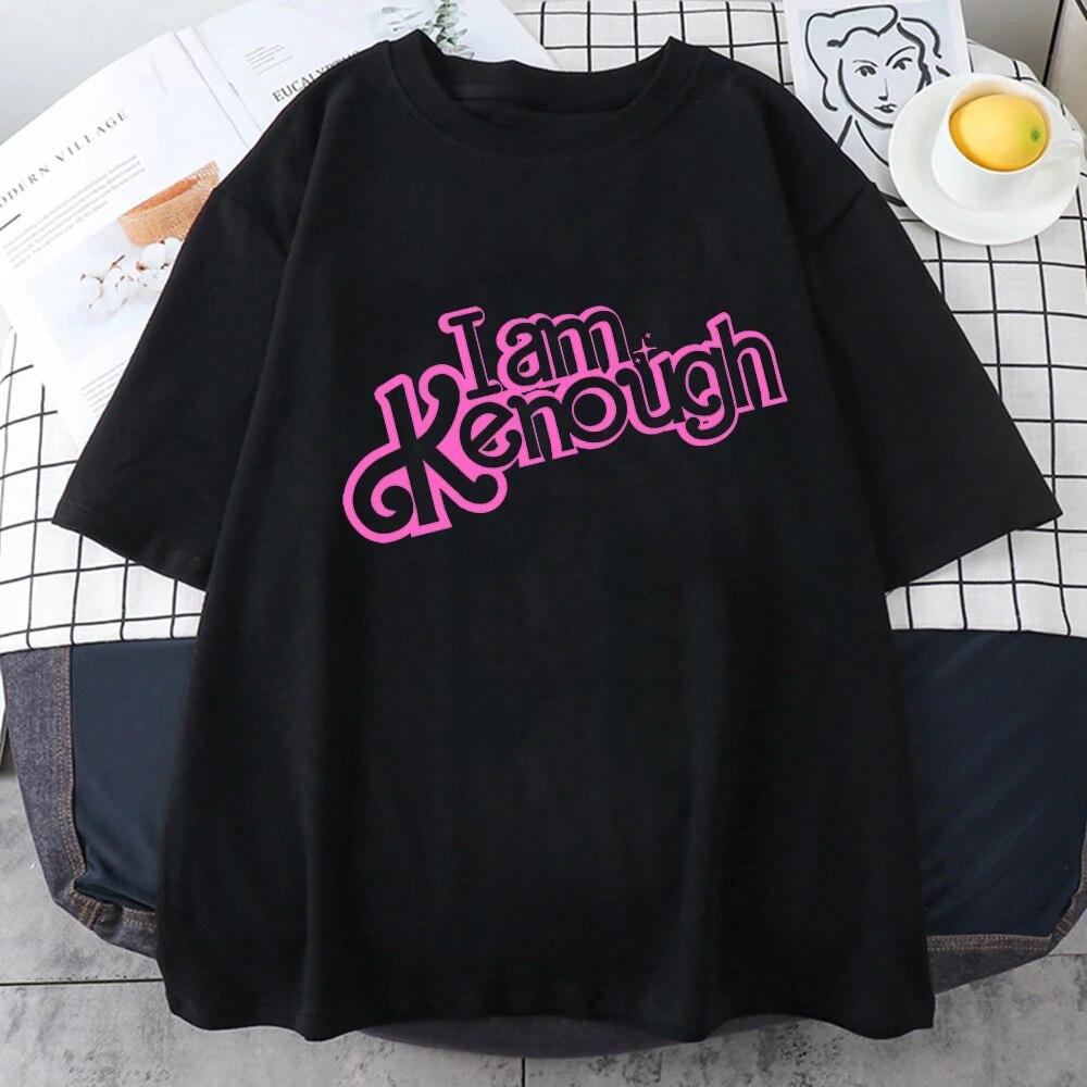 I Am Kenough Tshirts Funny Movice Tees Women Clothes Harajuku Tops 100% Cotton Summer T-Shirt High Street Streetwear Unisex Unisex