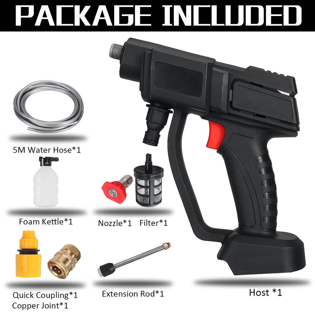 600W 48VF Cordless High Pressure Car Washer Spray Water Guns Pressure Water Nozzle Cleaning Machine With 2Battery