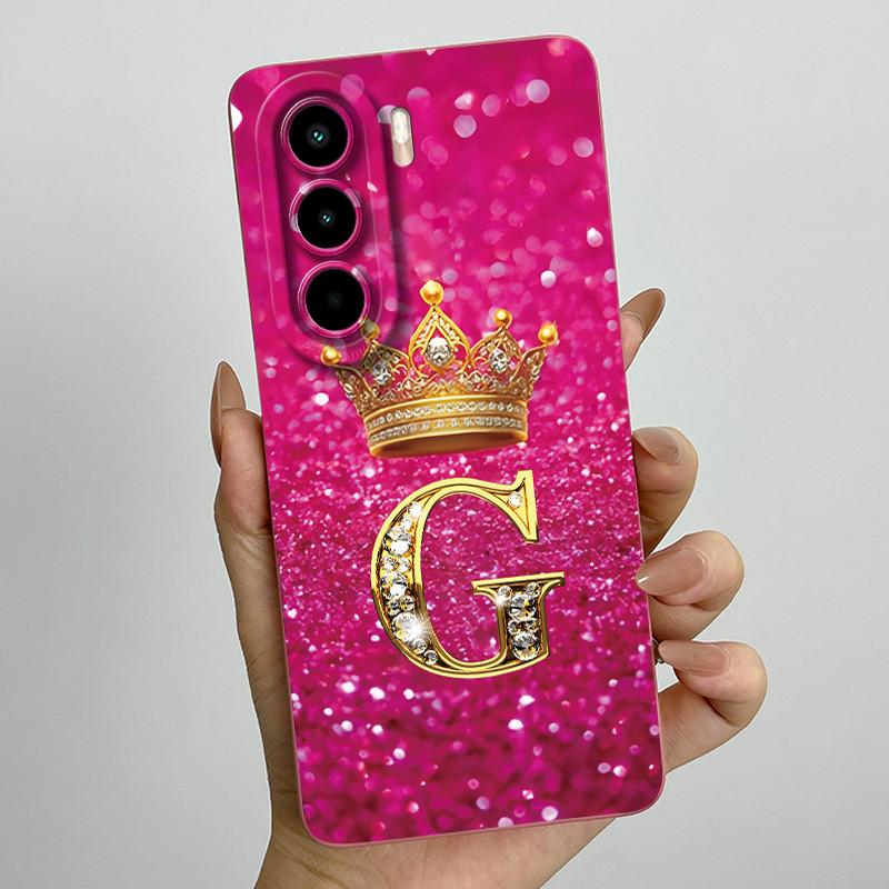 For Itel Power 70 P673L P70 Case Luxury Crown Letters Couple Soft Phone Cases For Itel Power70 P 70 Camera Protection Back Cover